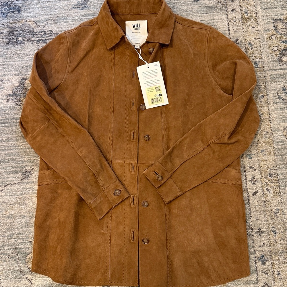 Sezane Brown Suede Jacket
